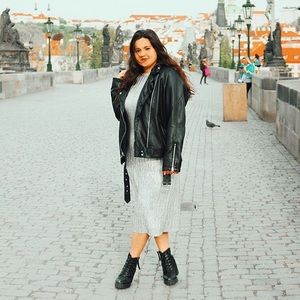 Free People Vegan Leather Moto Jacket (M)